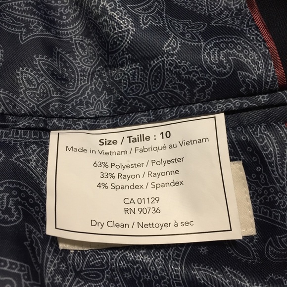 Joseph Abboud Blazer Jacket Kids Size 10 Blue 2 Button Polyester Blend - Picture 5 of 8